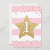 Twinkle Twinkle Little Star Birthday Invitation Kaart (Achterkant)