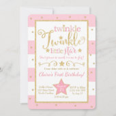 Twinkle Twinkle Little Star Birthday Invitation Kaart (Voorkant)