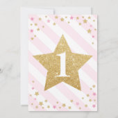 Twinkle Twinkle Little Star Birthday Invitation Kaart (Achterkant)