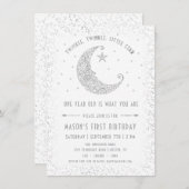 Twinkle Twinkle Little Star Birthday Invitation Kaart (Voorkant / Achterkant)