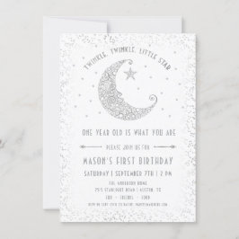 Twinkle Twinkle Little Star Birthday Invitation Kaart