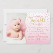 Twinkle Twinkle Little Star Birthday Invitation Kaart (Voorkant)