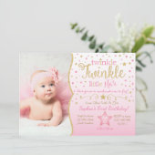 Twinkle Twinkle Little Star Birthday Invitation Kaart (Staand voorkant)