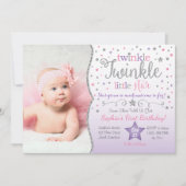 Twinkle Twinkle Little Star Birthday Invitation Kaart (Voorkant)