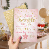 Twinkle Twinkle Little Star Birthday Invitation Kaart