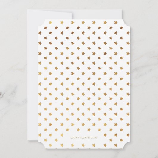 Twinkle Twinkle Little Star Birthday Invitation Kaart (Achterkant)