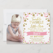 Twinkle Twinkle Little Star Birthday Invitation Kaart (Voorkant)