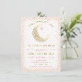 Twinkle Twinkle Little Star Birthday Invitation Kaart (Staand voorkant)