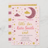 Twinkle Twinkle Little Star Birthday Kaart (Voorkant / Achterkant)