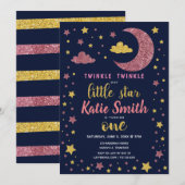 Twinkle Twinkle Little Star Birthday Kaart (Voorkant / Achterkant)