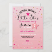 Twinkle Twinkle Little Star Birthday Party Invite Kaart (Voorkant)