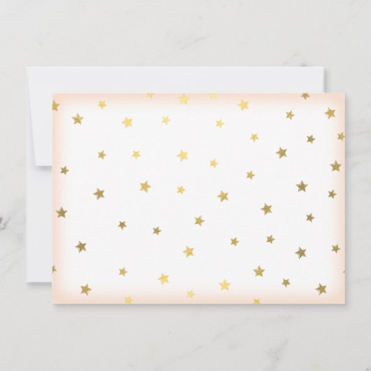 Twinkle, Twinkle, Little Star Birthday Party koraa Kaart (Achterkant)