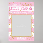 Twinkle Twinkle Little Star Birthday Photo Prop Poster (Voorkant)