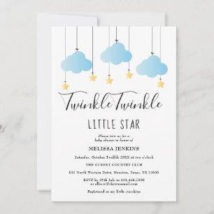 Twinkle Twinkle Little Star Blauwe Jongen Baby Sho Kaart