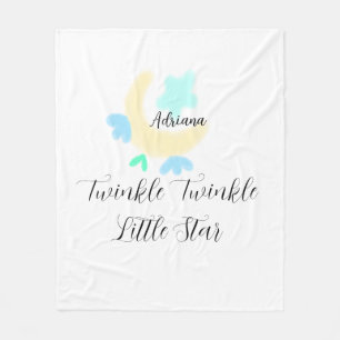 twinkle twinkle little star blauwe sterren gele ma fleece deken
