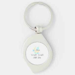 twinkle twinkle little star blauwe sterren gele ma sleutelhanger