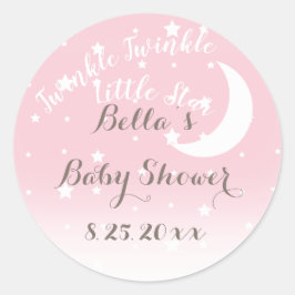 Twinkle Twinkle Little Star Bleke Roze Stickers