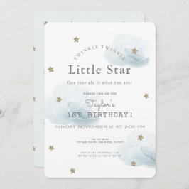 Twinkle Twinkle Little Star Blue Birthday Kaart