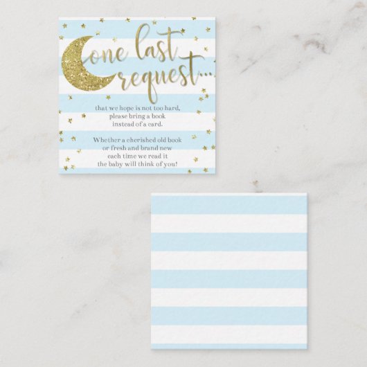 Twinkle Twinkle Little Star Blue Book Insert Card Informatiekaartje (Voorkant / Achterkant)