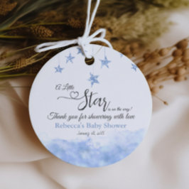 Twinkle Twinkle Little Star Blue Boy Baby Shower Bedankjes Labels