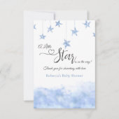 Twinkle Twinkle Little Star Blue Boy Baby Shower Bedankkaart (Voorkant)