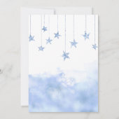 Twinkle Twinkle Little Star Blue Boy Baby Shower Kaart (Achterkant)