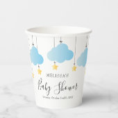 Twinkle Twinkle Little Star Blue Boy Baby shower Papieren Bekers (Voorkant)