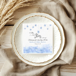 Twinkle Twinkle Little Star Blue Boy Baby Shower Servet