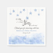 Twinkle Twinkle Little Star Blue Boy Baby Shower Servet (Voorkant)