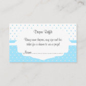 Twinkle, Twinkle Little Star - Blue Diaper Raffle Informatiekaartje (Achterkant)