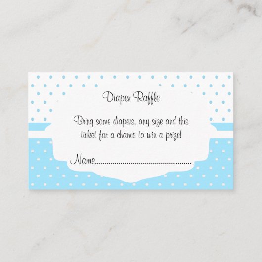 Twinkle, Twinkle Little Star - Blue Diaper Raffle Informatiekaartje (Achterkant)