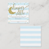 Twinkle Twinkle Little Star Blue Diaper Raffle Informatiekaartje (Voorkant / Achterkant)