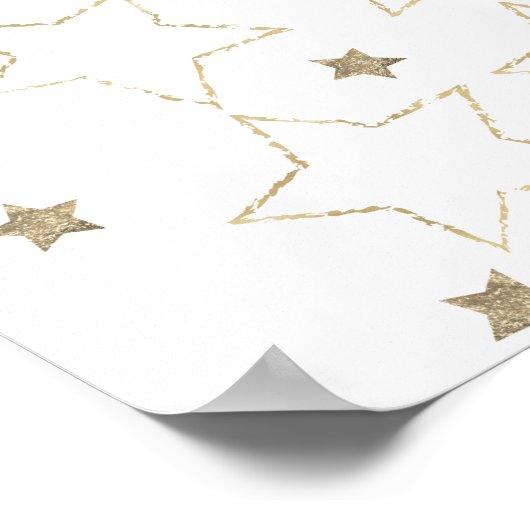 Twinkle Twinkle Little Star Blue Guest Book Sign Poster (Hoek)