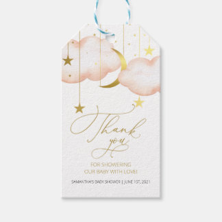 Twinkle Twinkle Little Star, Blush Moon and Stars Cadeaulabel