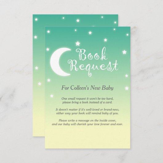 Twinkle Twinkle Little Star Book Request with gedi Informatiekaartje (Voorkant / Achterkant)