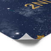 Twinkle Twinkle Little Star Boy 2nd Birthday Party Poster (Hoek)