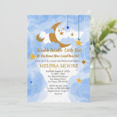 Twinkle Twinkle Little Star Boy Baby shower Kaart (Staand voorkant)
