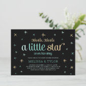Twinkle Twinkle Little Star Boy Baby shower Kaart (Staand voorkant)