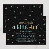 Twinkle Twinkle Little Star Boy Baby shower Kaart (Voorkant / Achterkant)