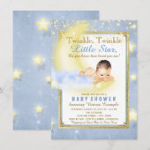 Twinkle Twinkle Little Star Boy Baby shower Kaart (Voorkant / Achterkant)