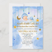 Twinkle Twinkle Little Star Boy Baby shower Kaart (Voorkant)