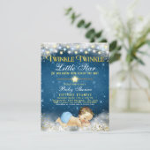 Twinkle Twinkle Little Star Boy Baby shower Kaart (Staand voorkant)
