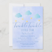 Twinkle Twinkle Little Star Boy Blue Baby shower Kaart (Voorkant)