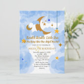 Twinkle Twinkle Little Star Boy Eerste Verjaardag Kaart (Staand voorkant)