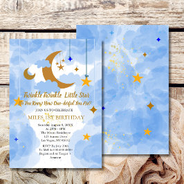 Twinkle Twinkle Little Star Boy Eerste Verjaardag Kaart