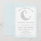 Twinkle Twinkle Little Star Boy Verjaardag Uitnodi Kaart (Voorkant / Achterkant)