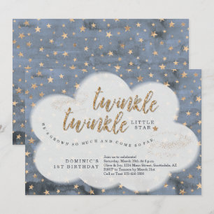 Twinkle Twinkle Little Star Boys eerste verjaardag Kaart