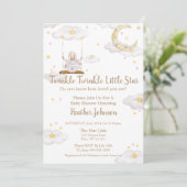 Twinkle Twinkle Little Star Bunny Baby shower Kaart (Staand voorkant)