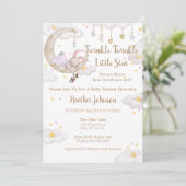 Twinkle Twinkle Little Star Bunny Baby shower Kaart (Staand voorkant)