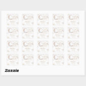 Twinkle Twinkle Little Star Bunny Baby shower Vierkante Sticker (Vel)